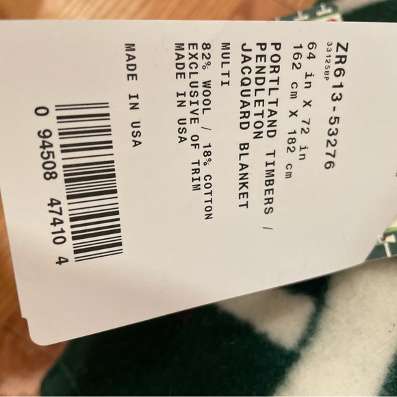 Pendleton Woolen Mills - 2015 Portland Timbers RCTID Ltd. Edition Blanket - NEW - Picture 4 of 4